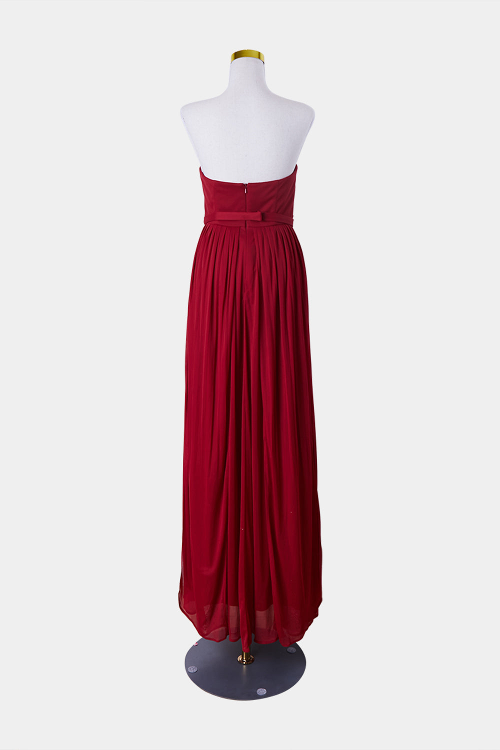 Oleg Cassini Red Strapless Formal Gown