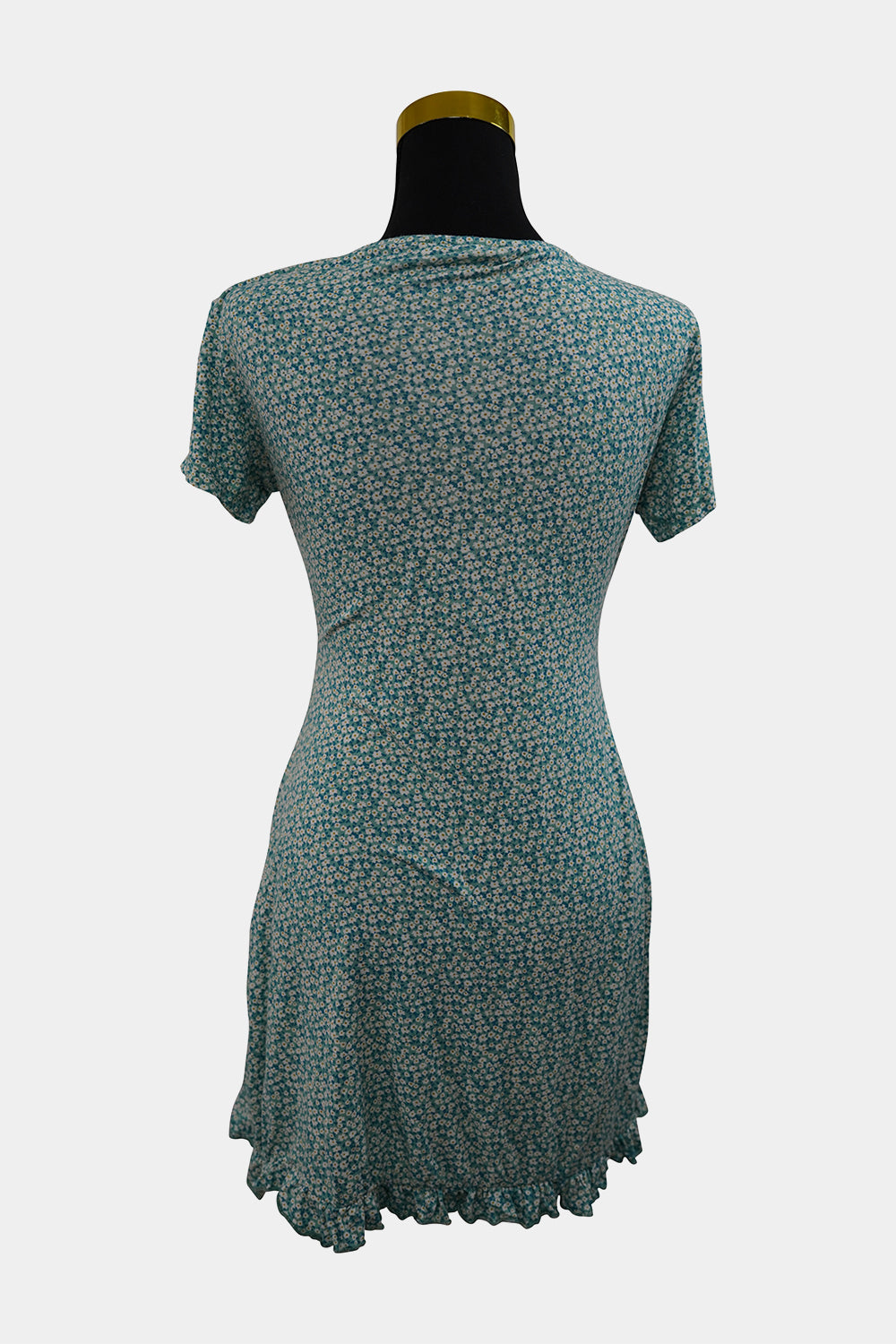 Pull & Bear Blue Floral Cut Out Mini Dress