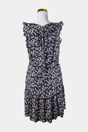 Carolinie Morgan Floral Navy Back Tie Dress