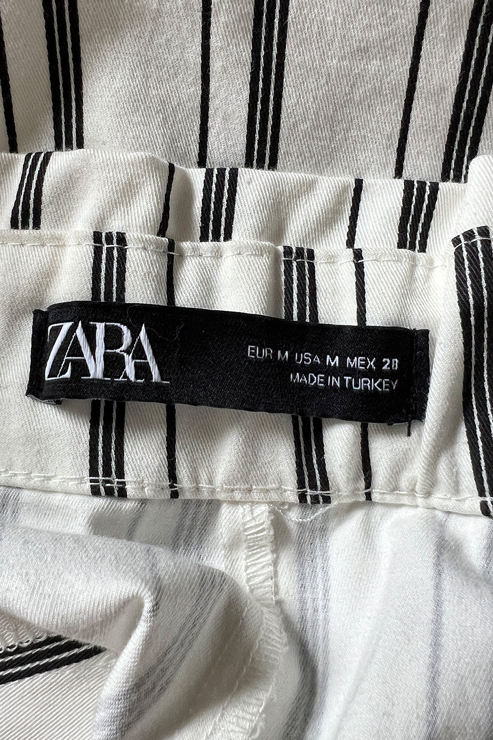 ZARA White and Black Shorts