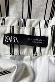ZARA White and Black Shorts