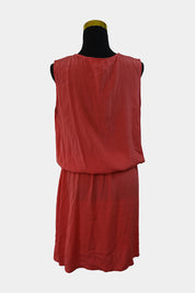 Skin And Threads Pink Silk Midi Dress