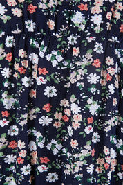 Carolinie Morgan Floral Navy Back Tie Dress