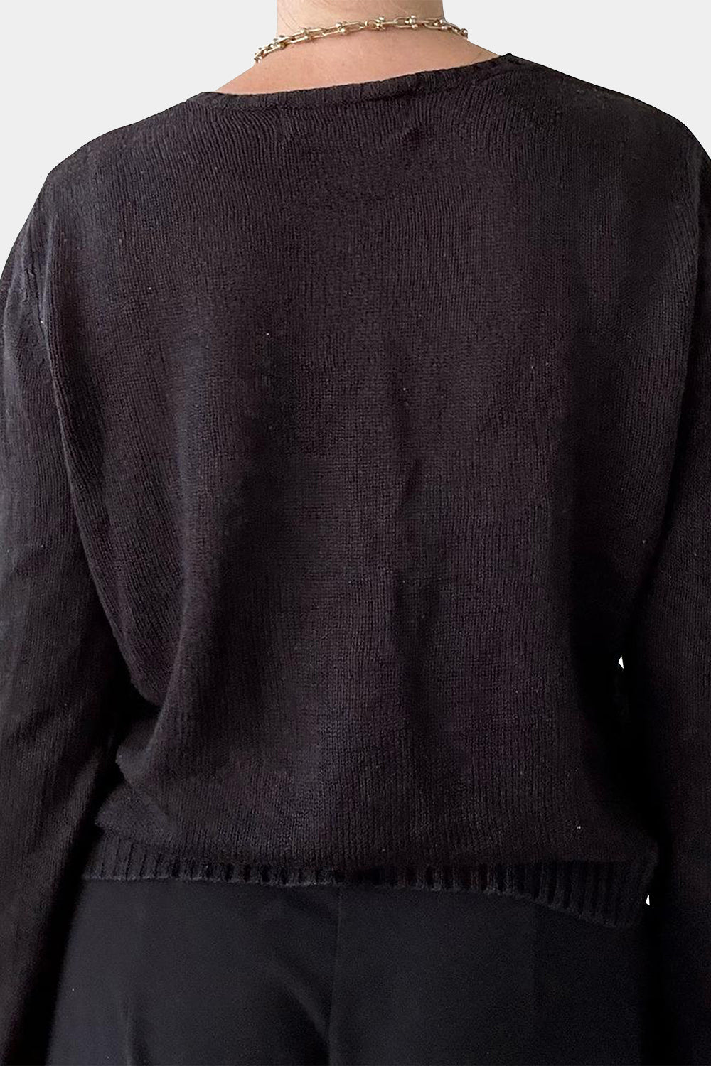 Peter Alexander Black Printed Knit Sweater