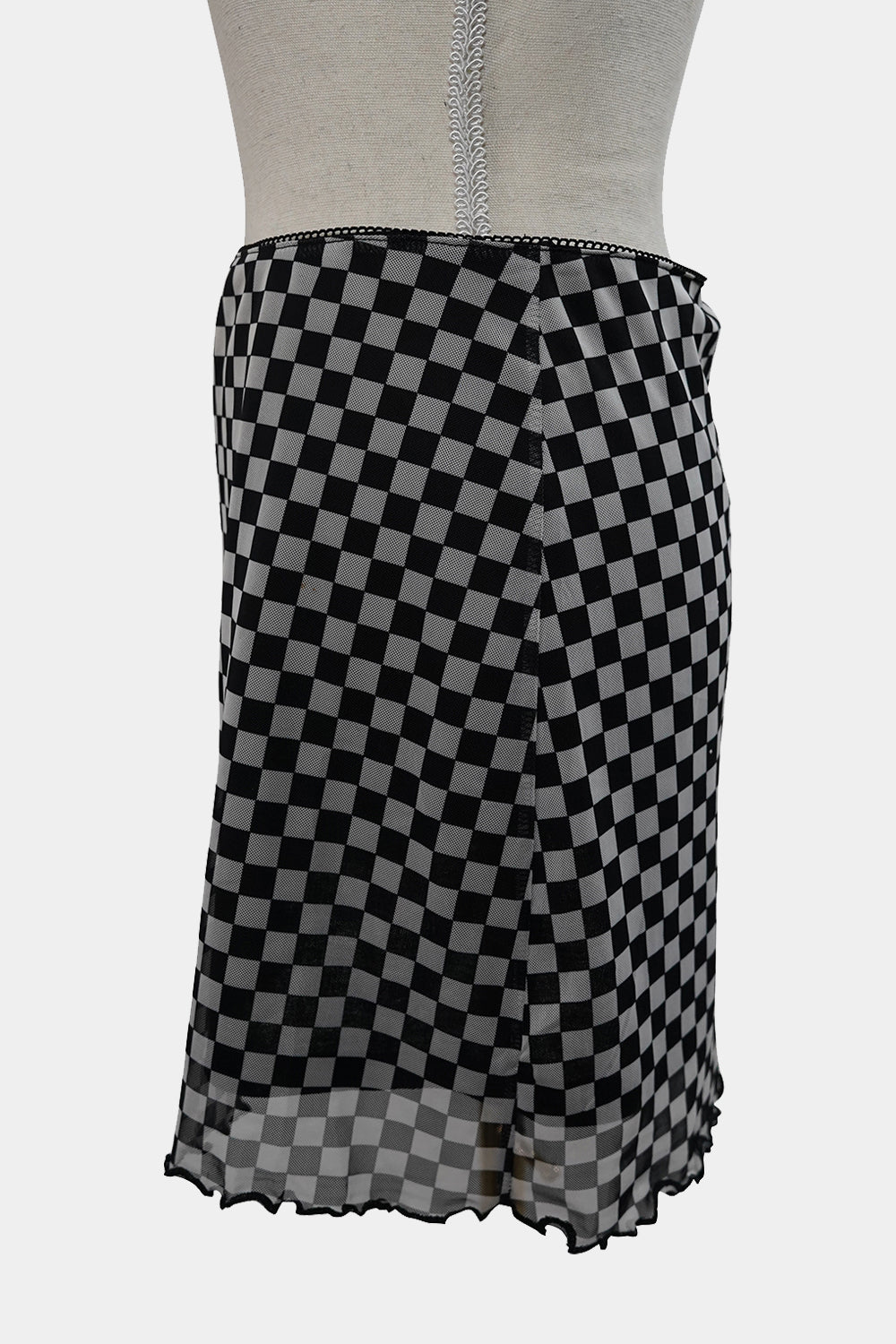H&m Divided Black and White Check Mini Skirt