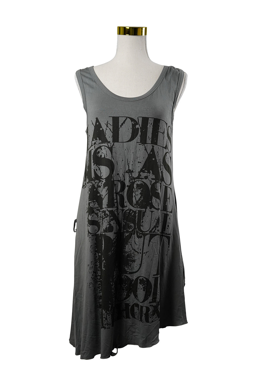 Sao Paulo Grey Graphic Tank Midi Dress