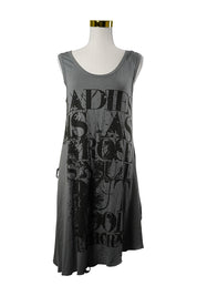 Sao Paulo Grey Graphic Tank Midi Dress