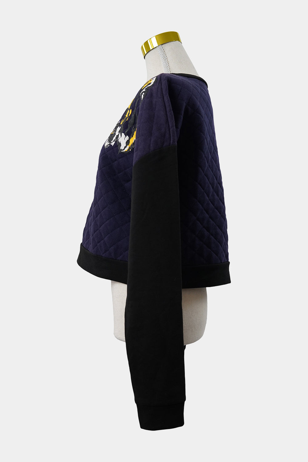 Hot Options Blue, Black Quilted Tiger Pullover