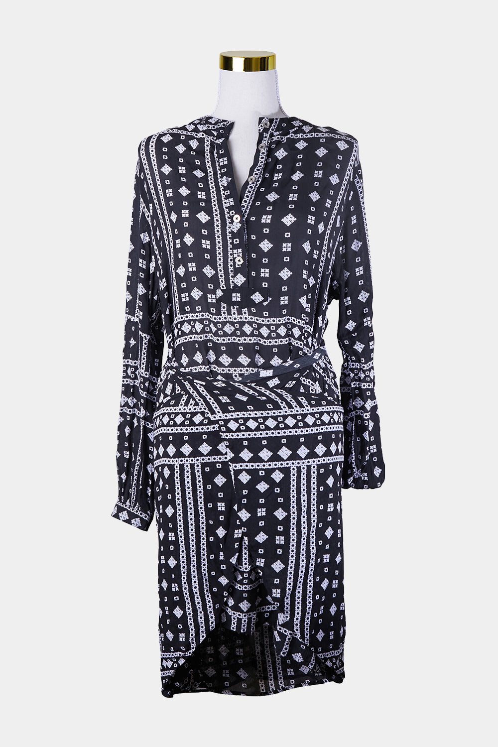 STEELE Navy Print Shirt Dress