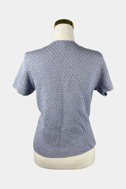 Jones Ny Blue Button Up Knit Top
