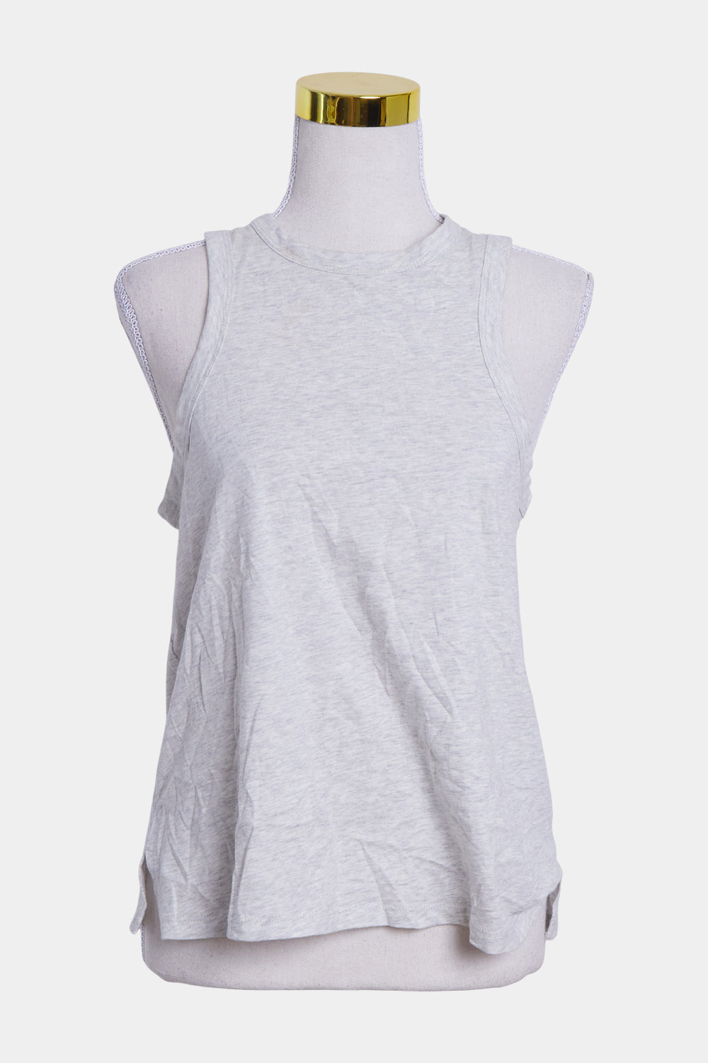 SPORTSGIRL Grey Racer Back Singlet