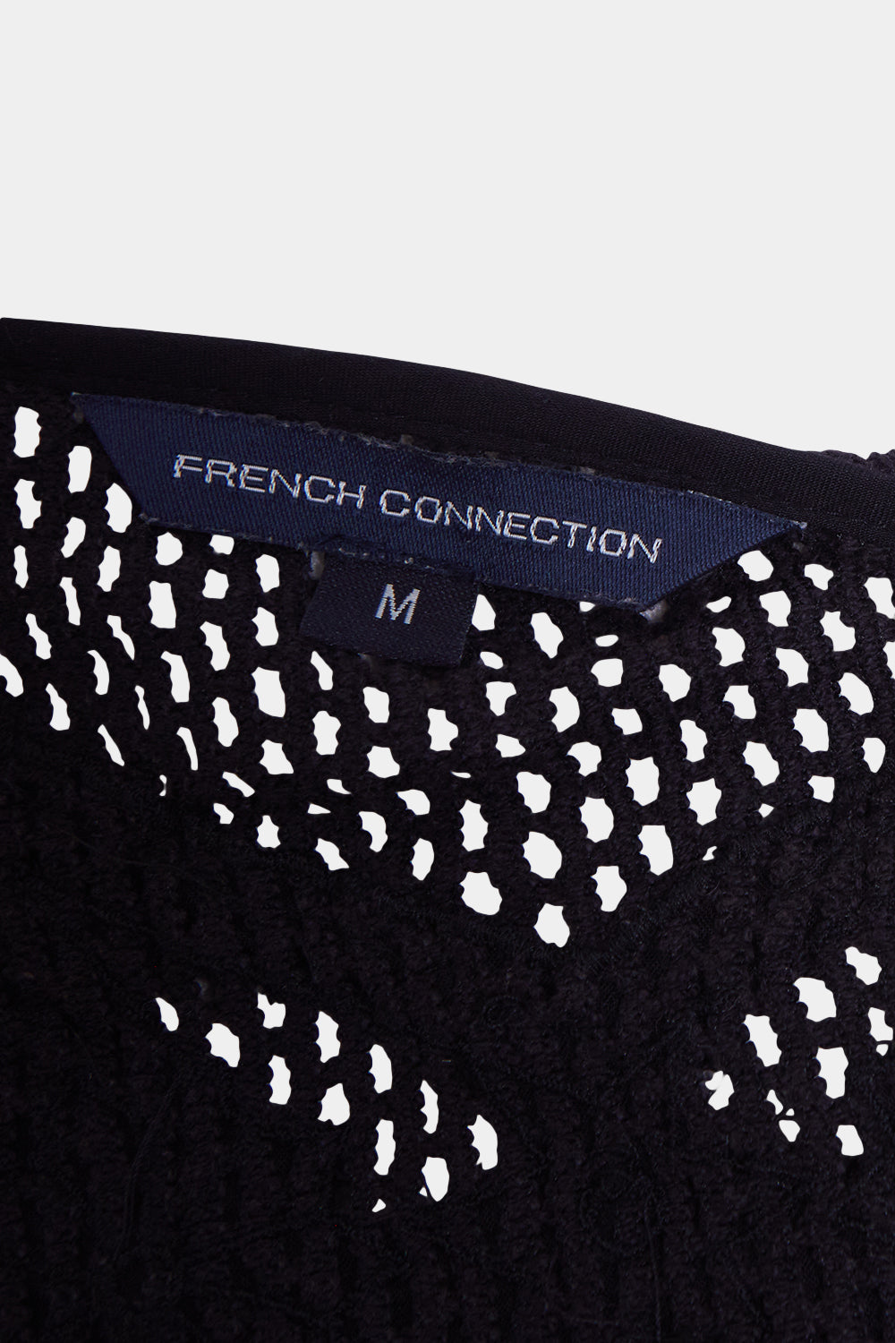 French Connection Black Lace Detail Kaftan