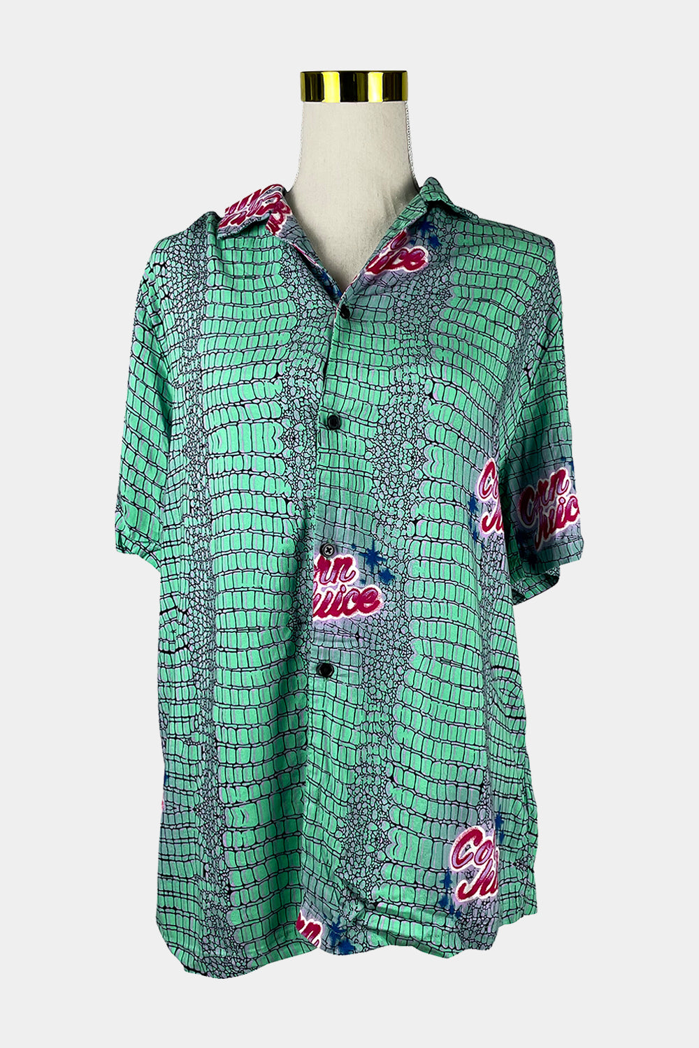 COLLUSION Green Button Down Shirt