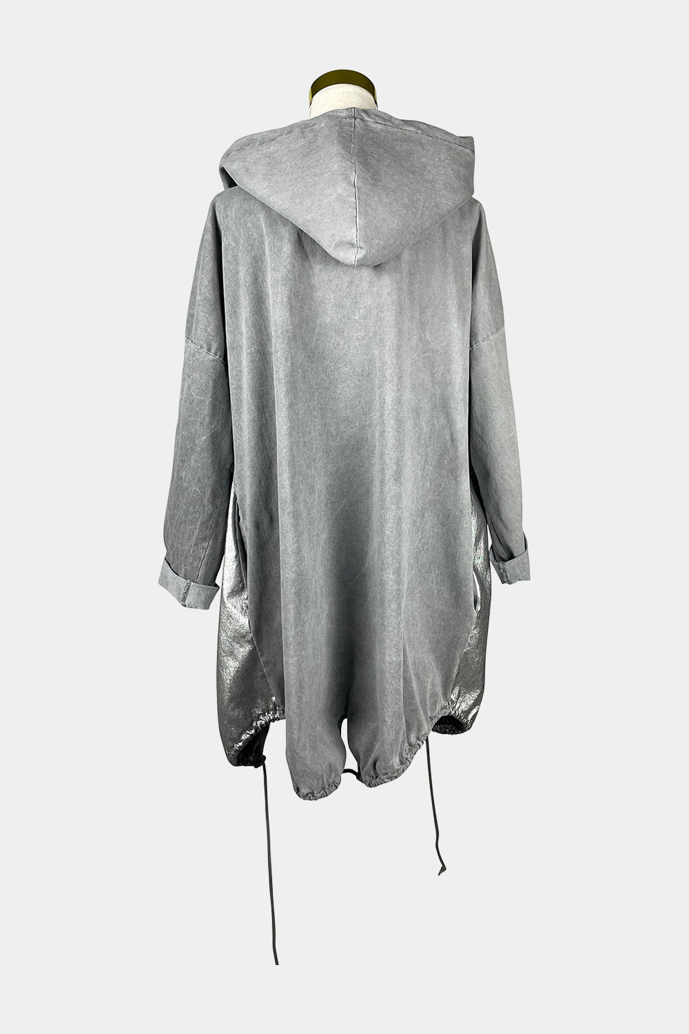 UNBRANDED Silver Hooded Parka