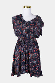 Caroline Morgan Navy Floral Dress