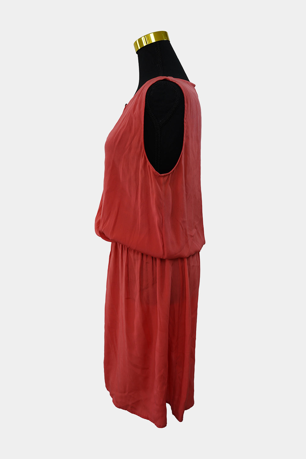 Skin And Threads Pink Silk Midi Dress