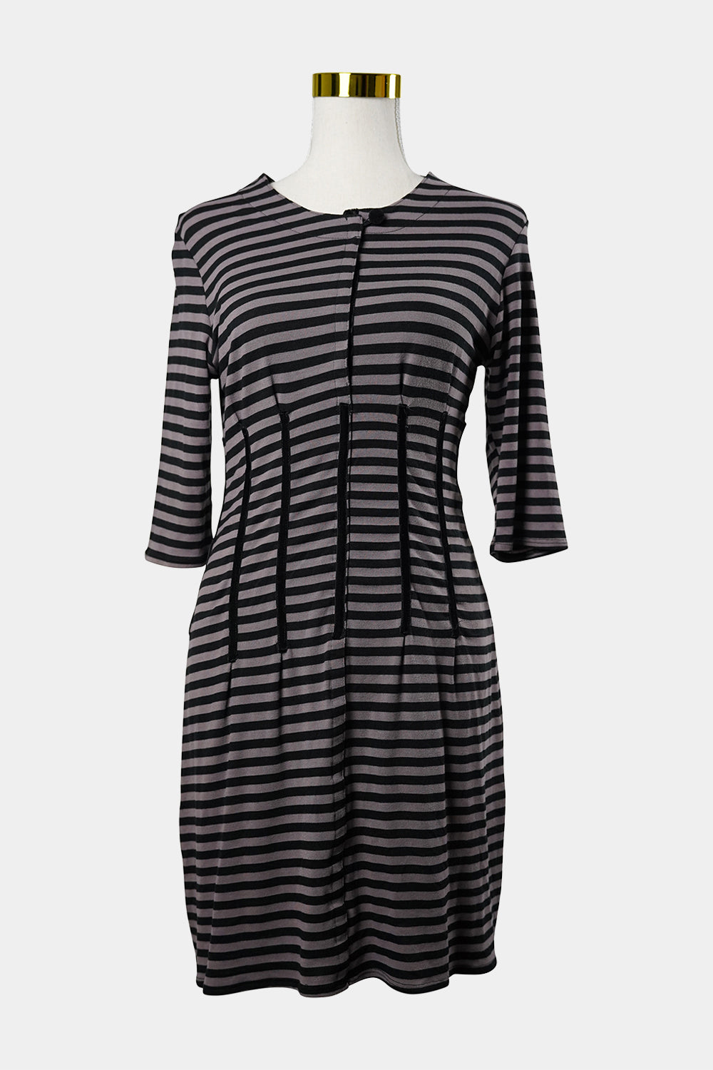 Wheels & Dollbaby Black Striped Mini Dress