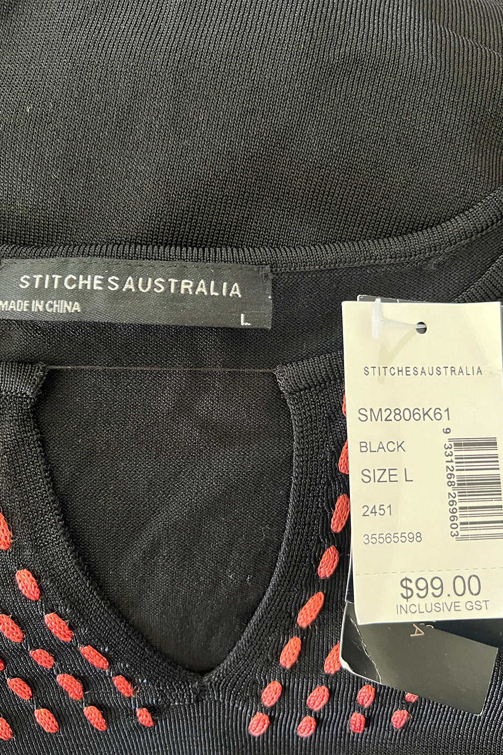 Stitches Australia Black Top