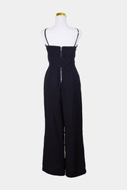 Knight Angel Black Front Tie Jumpsuit