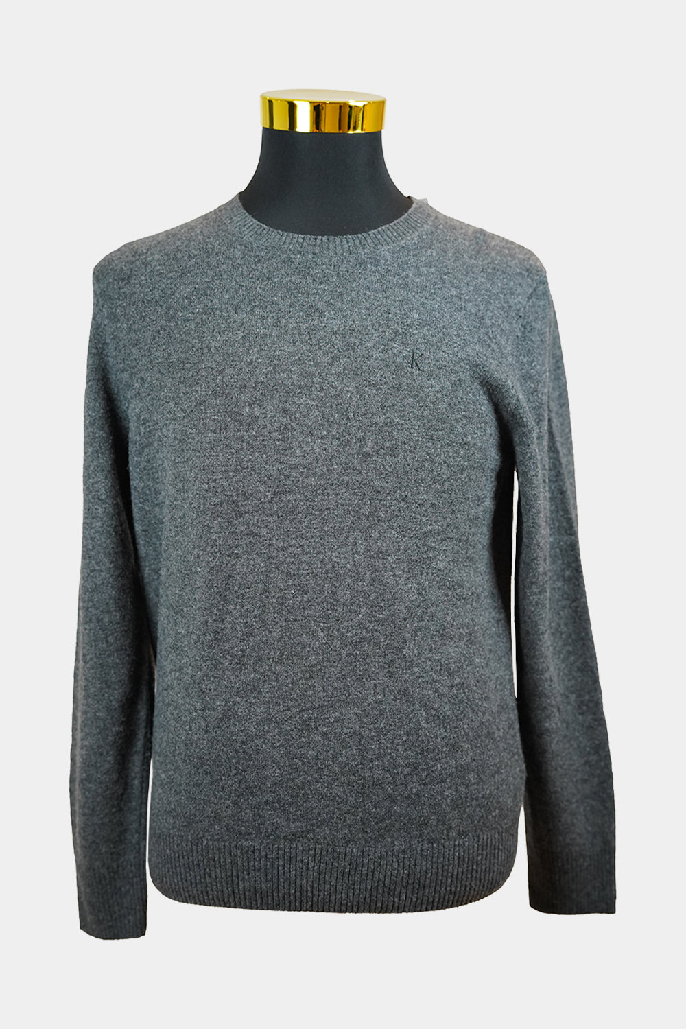Calvin Klein Grey Crew Neck Marino Sweater