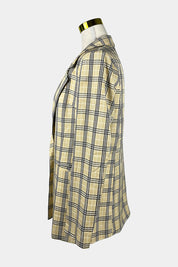 LIONESS Cream Plaid Blazer