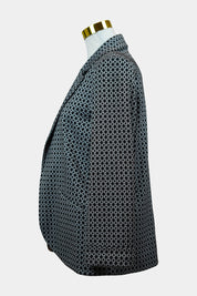 Topshop Black, White Patterened Blazer