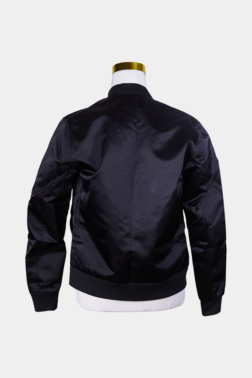 Jac And Jack Black Satin Bomber Jacket