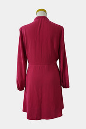 ZARA Hot Pink Long Sleeve A Line Dress