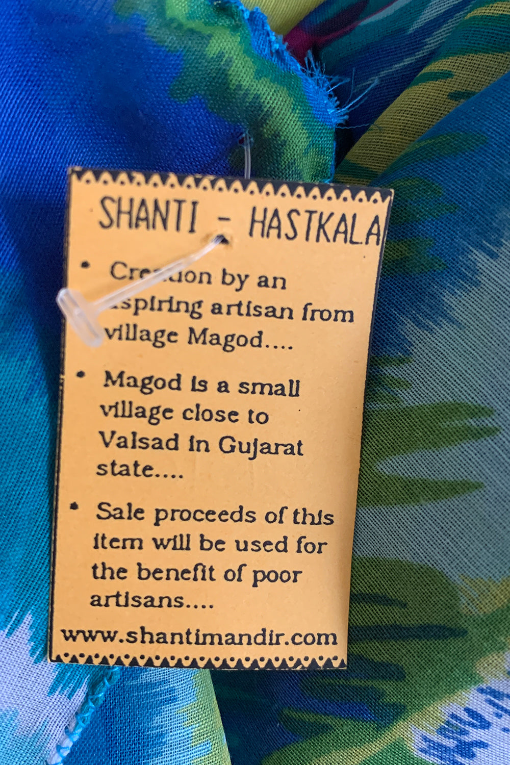 Shanti Mandir Blue Scarf