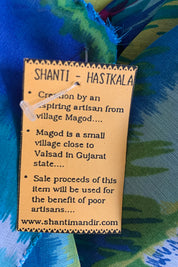 Shanti Mandir Blue Scarf