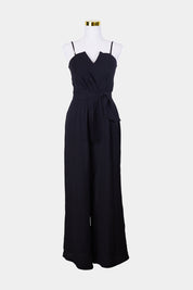 Knight Angel Black Front Tie Jumpsuit