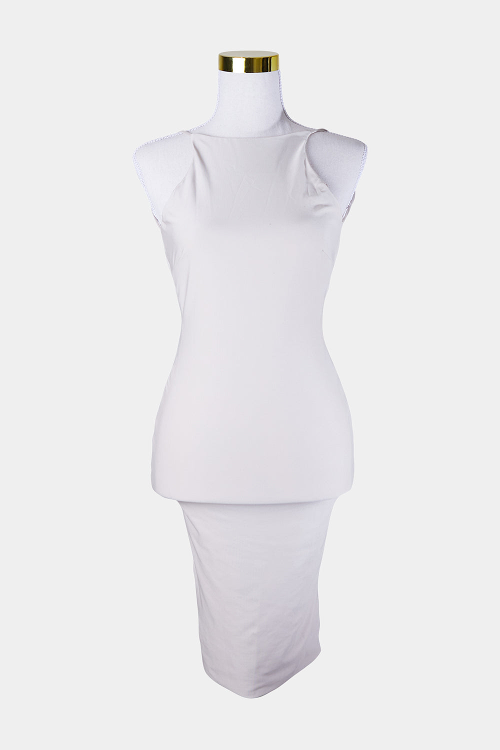 ZACHARY Beige Stretch High Neck Dress