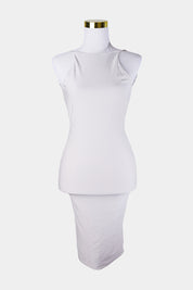 ZACHARY Beige Stretch High Neck Dress