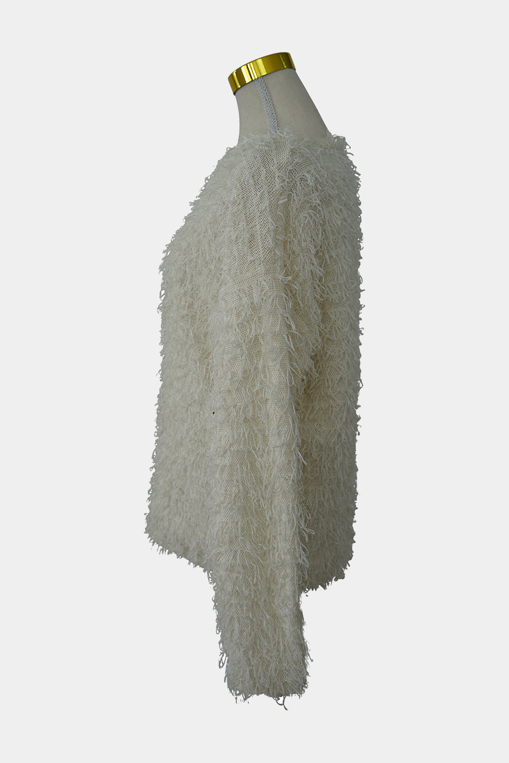 Seed Heritage White Fringe Knit Jumper