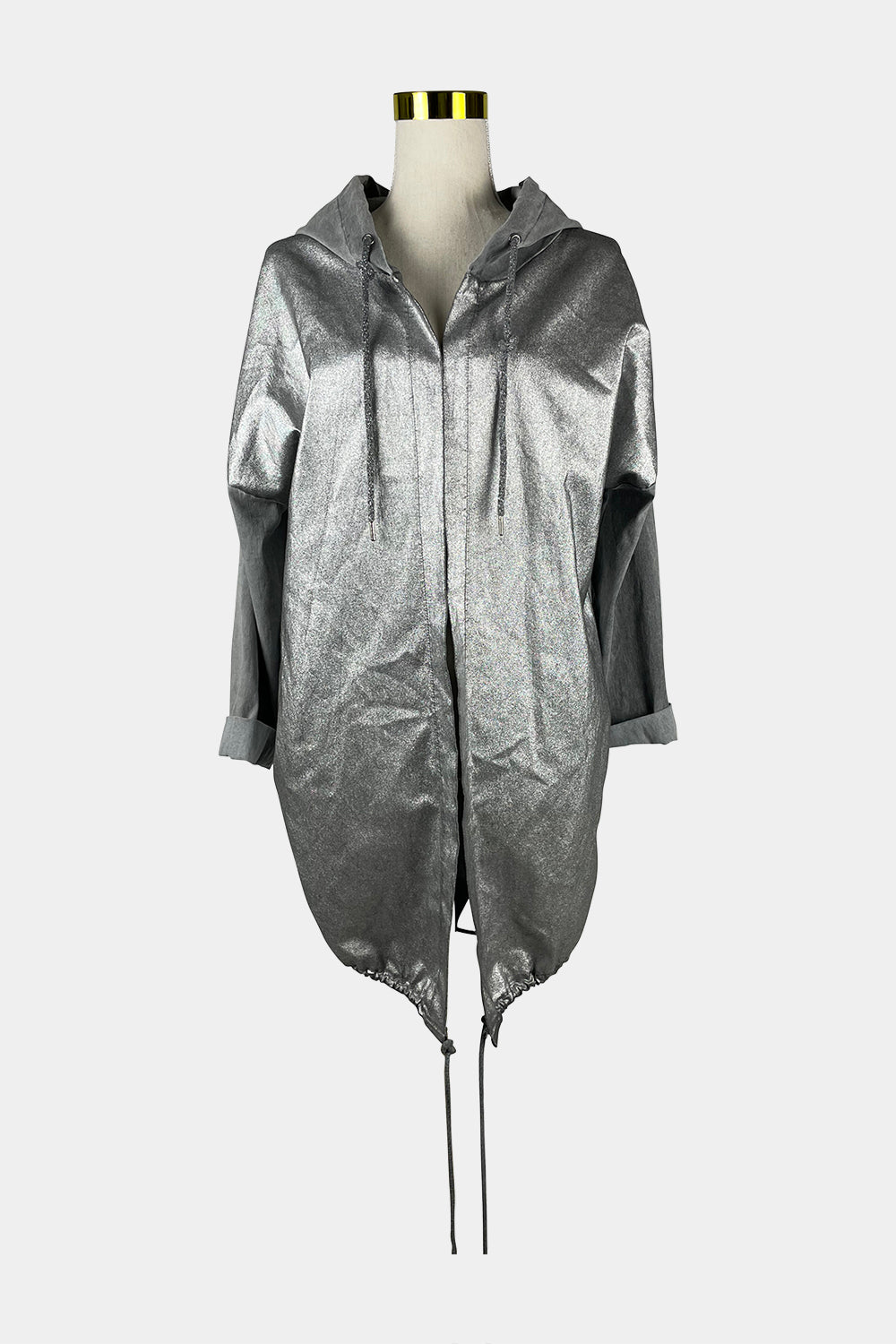 UNBRANDED Silver Hooded Parka