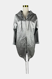 UNBRANDED Silver Hooded Parka