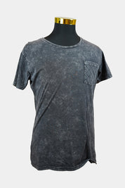 Nena & Paesadena Dark Grey Acid Wash Tee
