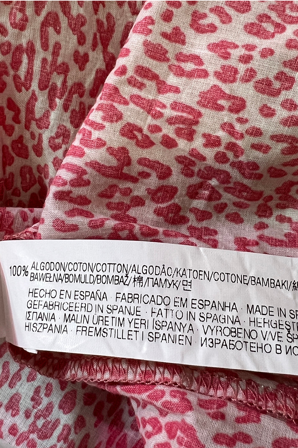 ZARA White and Pink Top