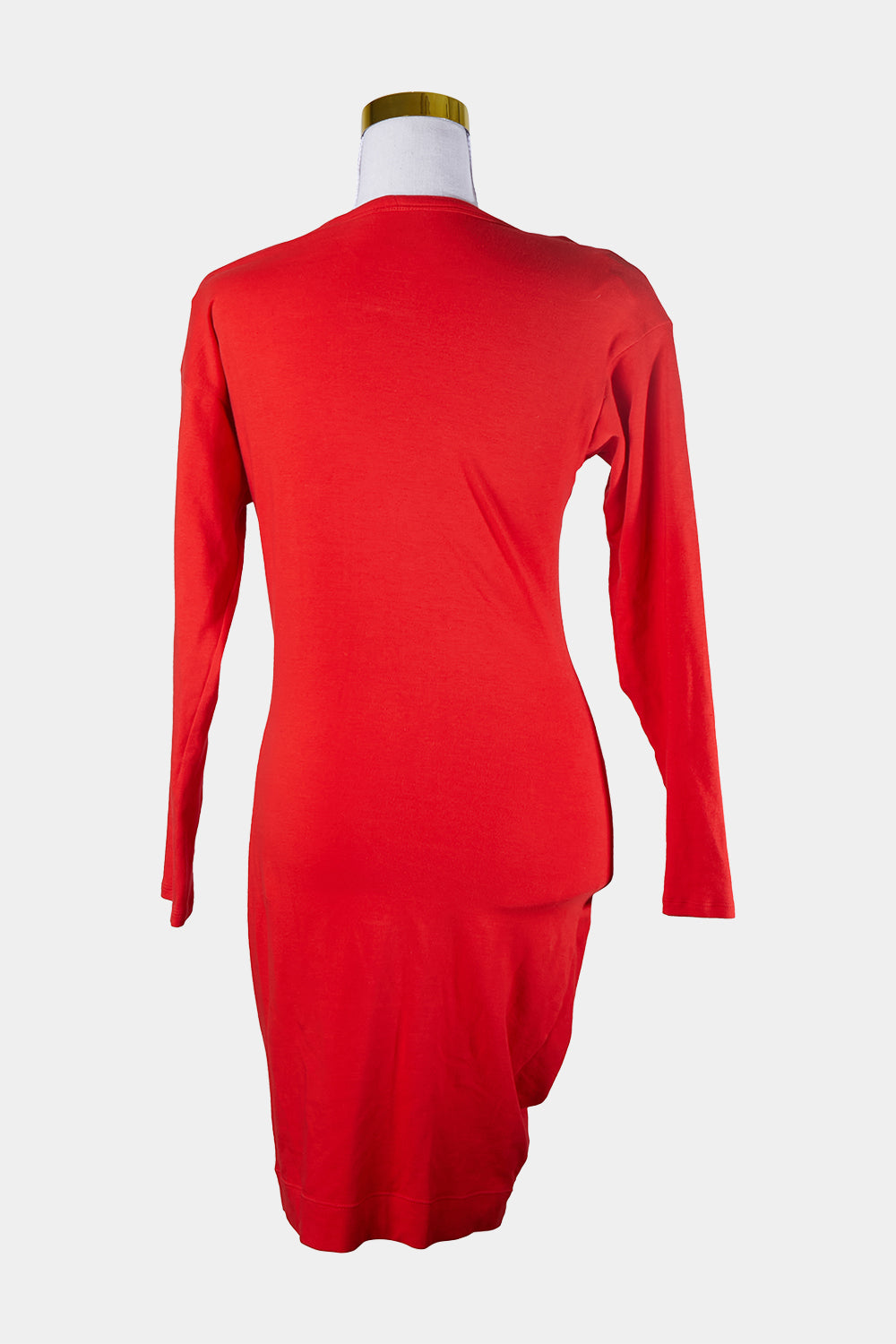 Jen Kahn Red Button Ruche Dress