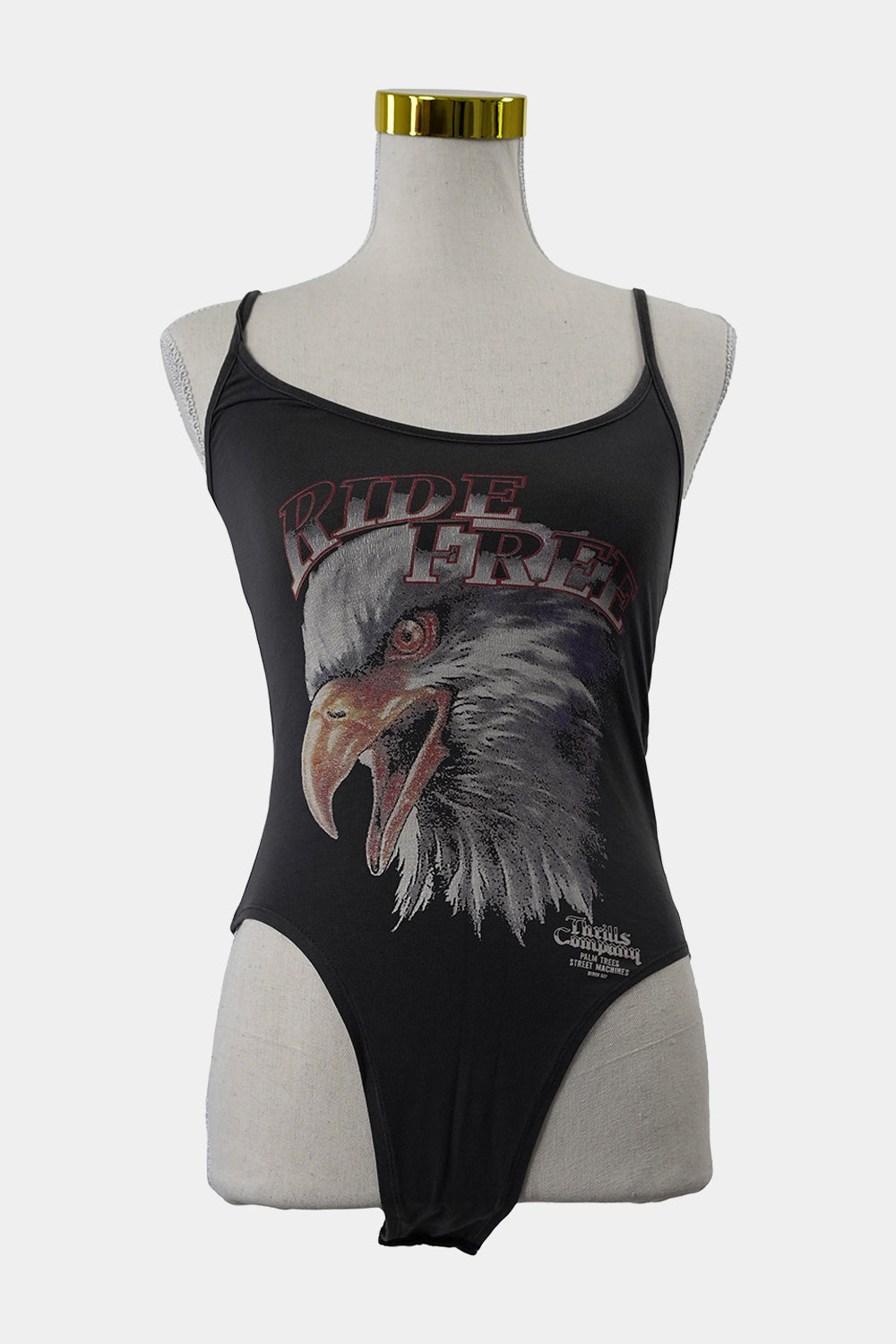 THRILLS Grey Ride Free Eagle Bodysuit