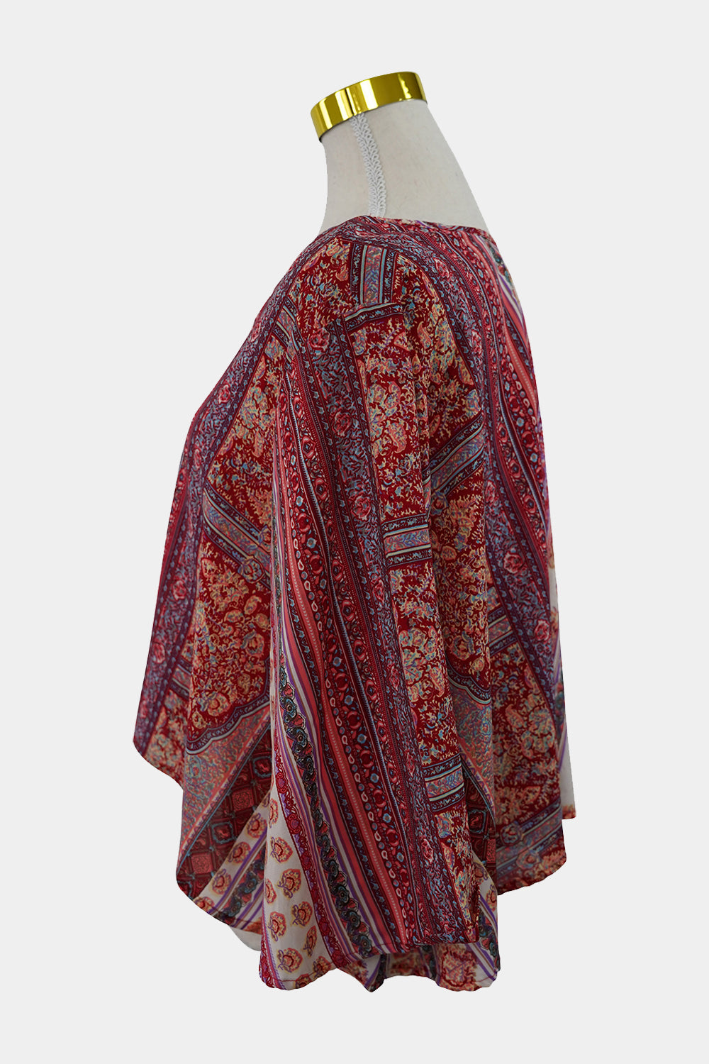 ISHKA Pink Cropped Long Sleeve Blouse