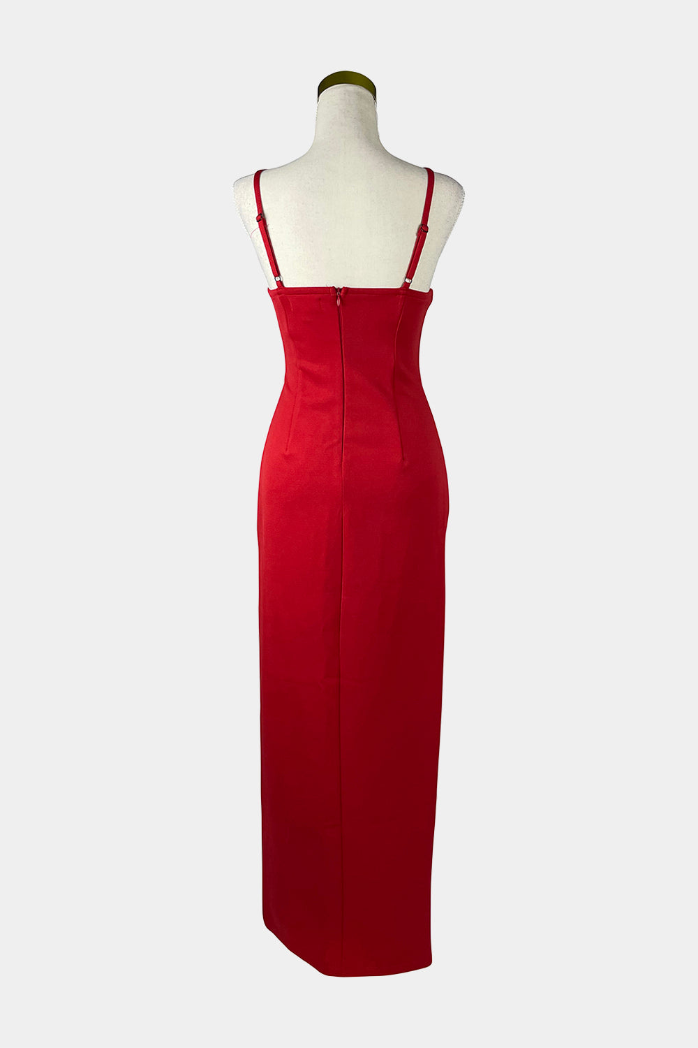 SHAREEN Red Bodycon Evening Dress