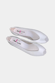 Hush Puppies White Ballet Pumps