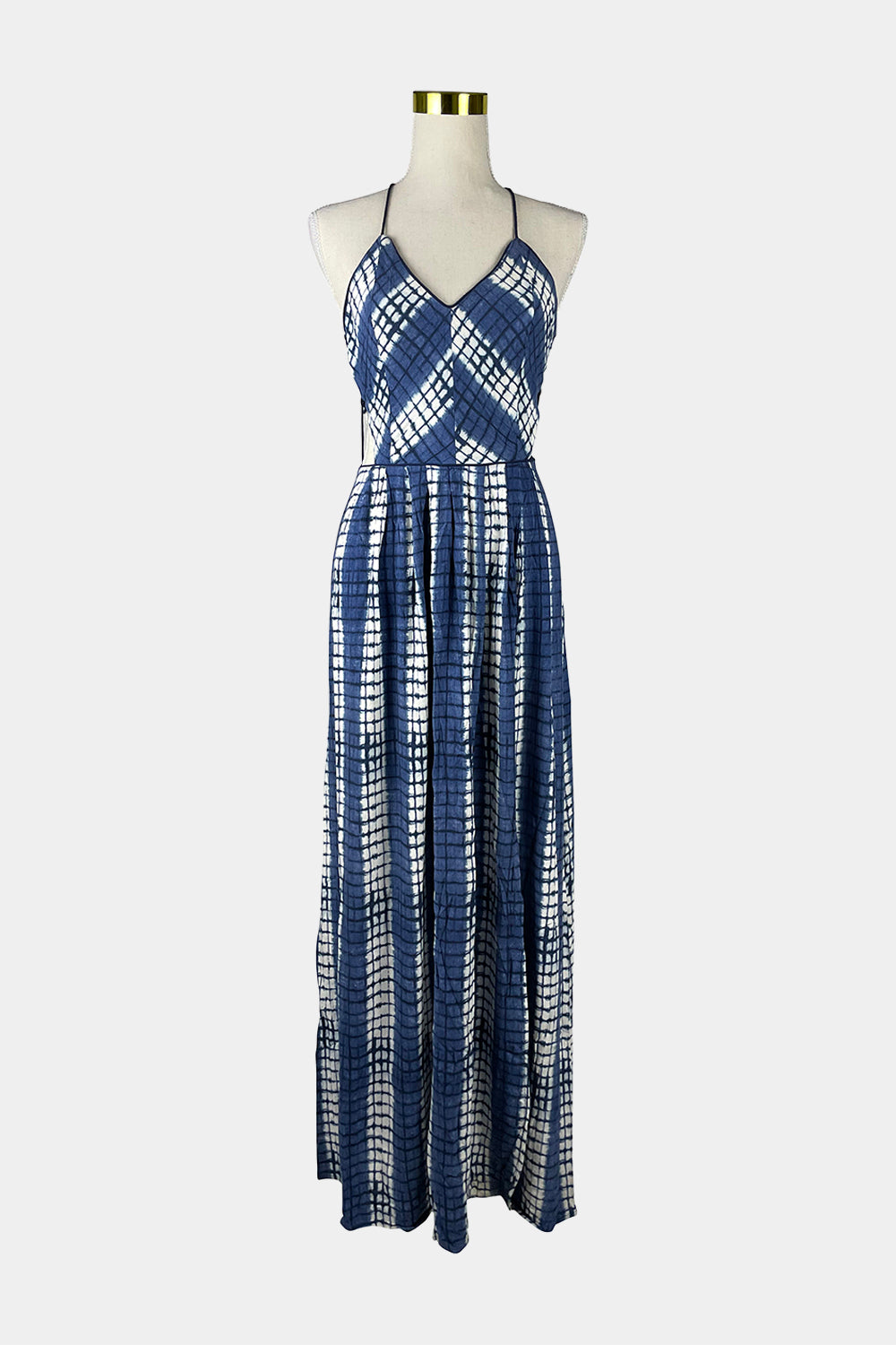 GLASSONS Blue Backless Maxi Dress