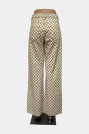 Tiger Mist Mustard and White Pants