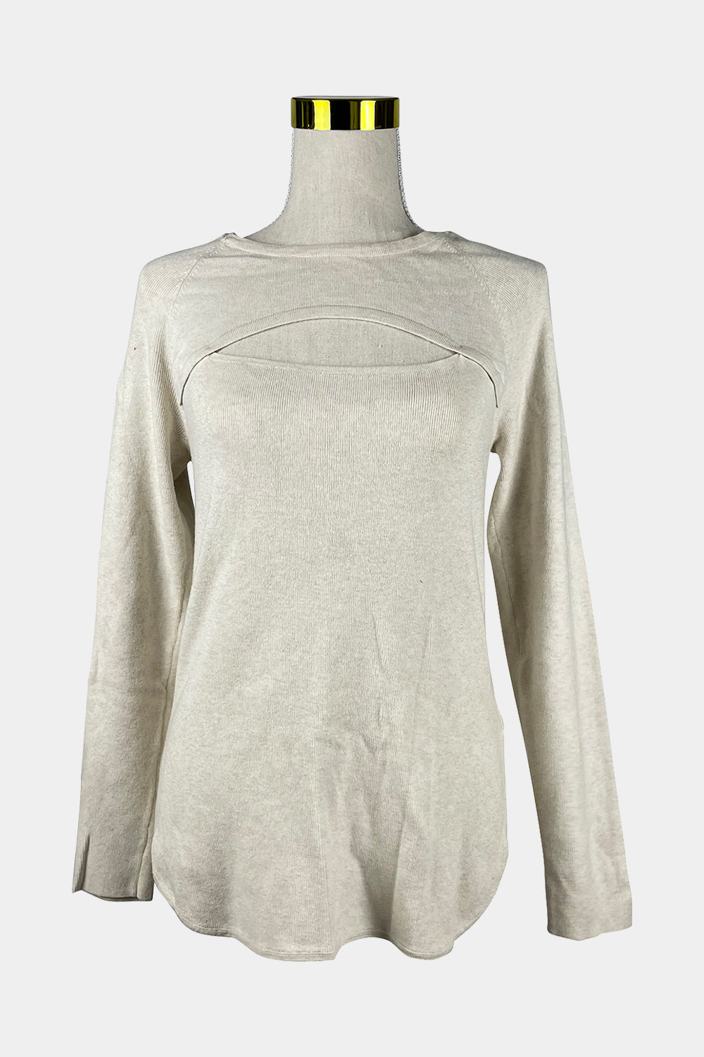 SPORTSGIRL Cream Knit Long Sleeve