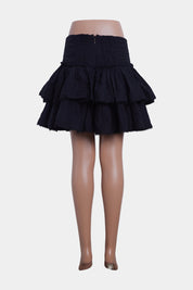 AJE Black Ruffle Miini Skirt