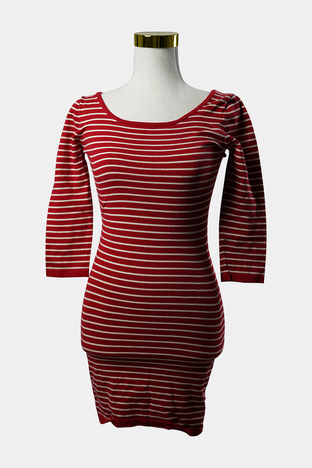 GUESS Red, White Striped Tight Mini Dress