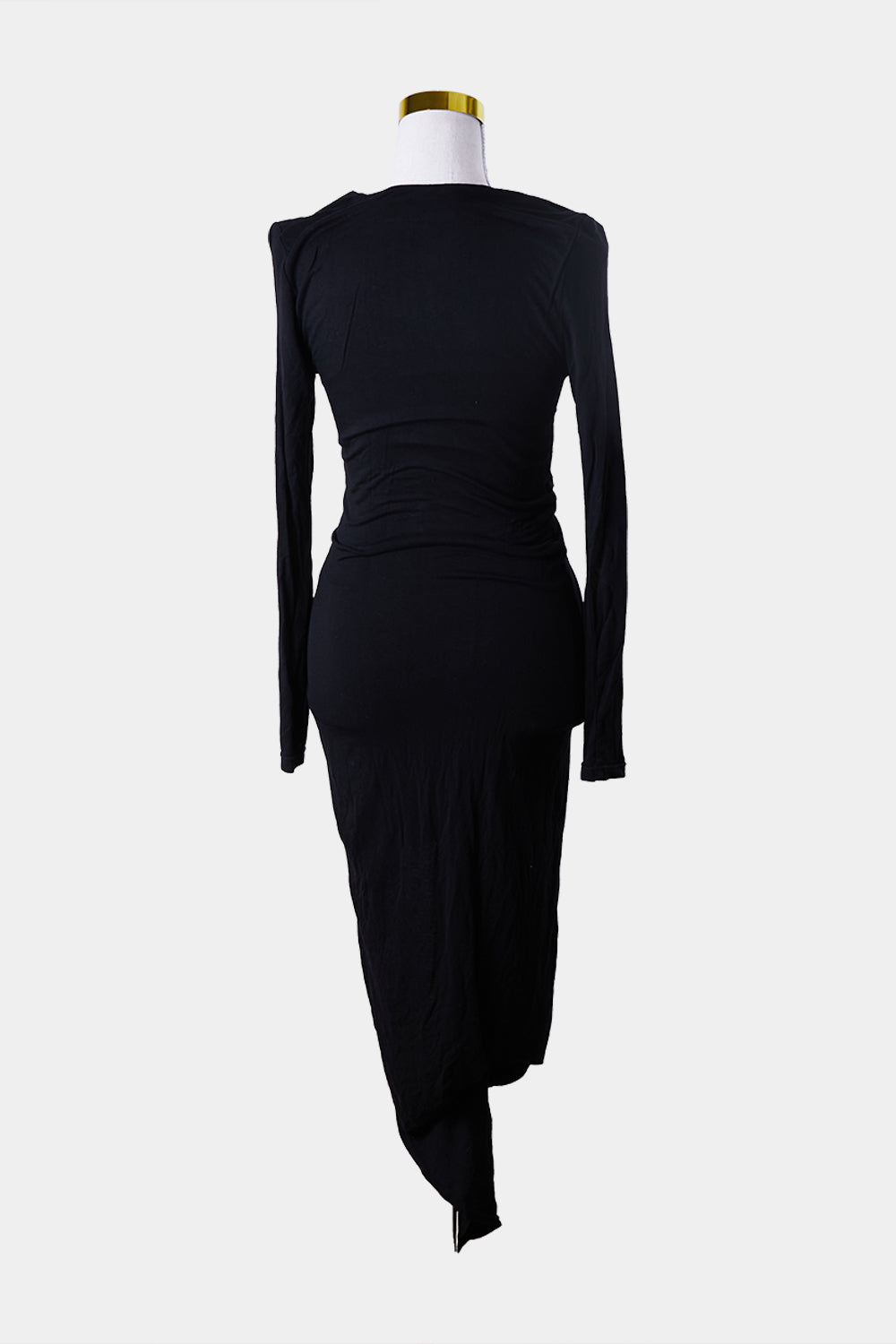 Madison Square Black Long Sleeve Knot Dress