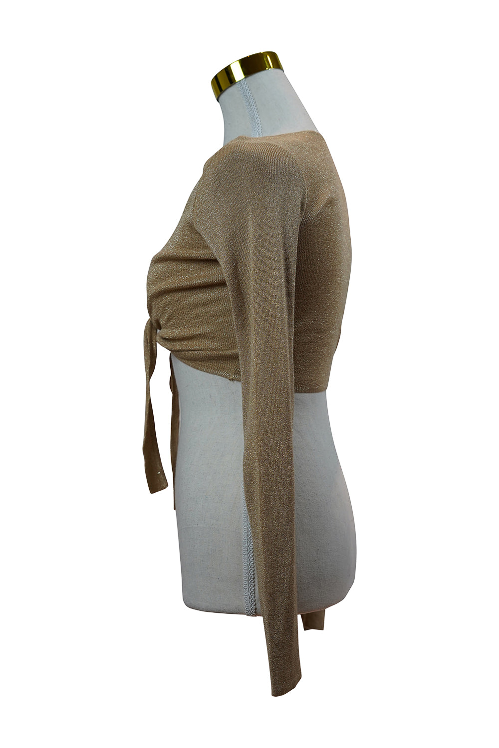 Neon Hart Gold Knit Tie Top